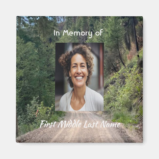 Road trail Memorial Prayer Card Photo Keepsake Magnet