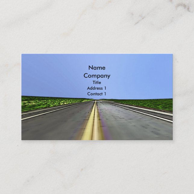 Road Travel - Standard Business Card (Front)