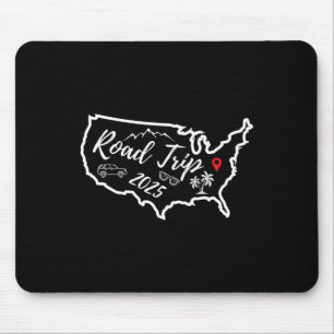Road Trip 2025 Map Usa Family Friend Girl Trip Vac Mouse Pad