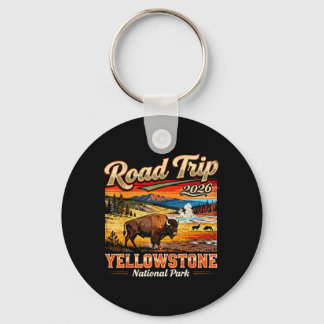 Road Trip 2026 Wyoming Mountains National Park Keychain