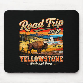 Road Trip 2026 Wyoming Mountains National Park Mouse Pad