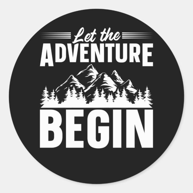 Road Trip Adventure Traveller Classic Round Sticker (Front)