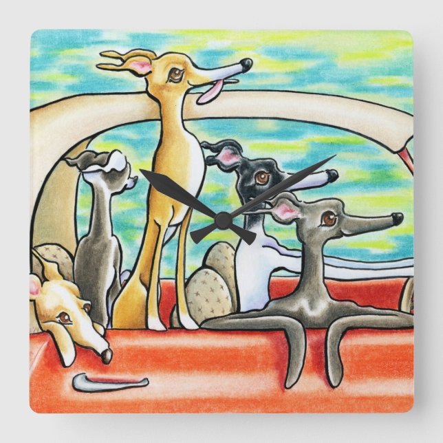 Road Trip by Andie Square Wall Clock (Front)