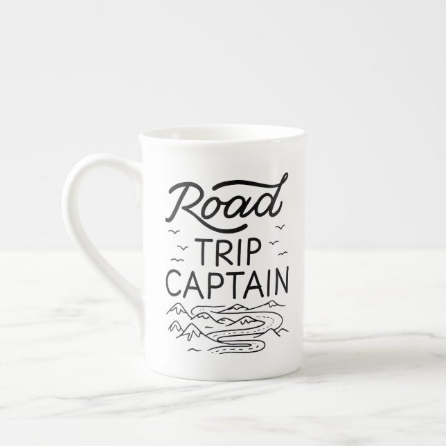 Road Trip Captain I Bone China Mug (Left)