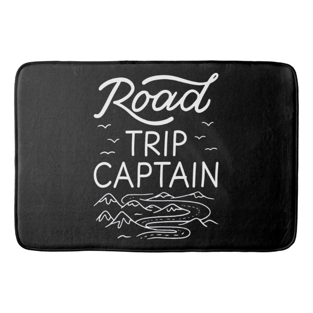 Road Trip Captain I - RV Pilot Camping Vacation Bath Mat (Front)