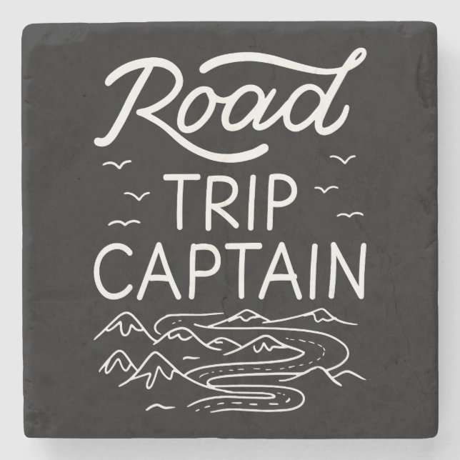 Road Trip Captain I Stone Coaster (Front)