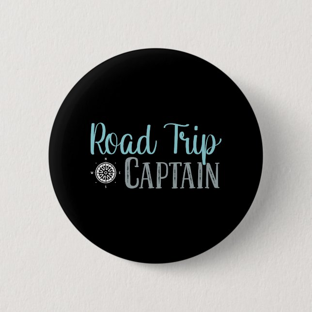 Road Trip Captain Road Trip 2  Inch Round Button (Front)