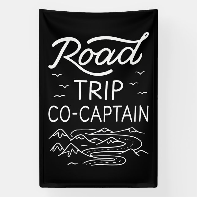 Road Trip Co-Captain I Banner (Vertical)