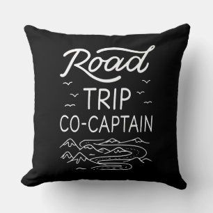 Road Trip Co-Captain I - RV Navigator Camping Love Throw Pillow