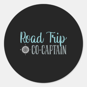 Road Trip Co Captain Road Trip 1  Classic Round Sticker
