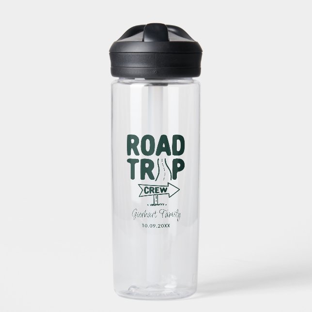 Road Trip Crew Family Reunion Custom Water Bottle (Front)