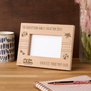 Road Trip Family Vacation Personalized Travel 6x4 Etched Frames