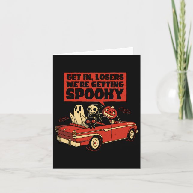 Road Trip Getting Spooky - Halloween  Card (Front)