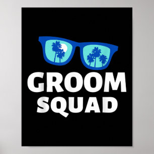 Road Trip Groom Squad Funny Vacation Crew Wedding Poster