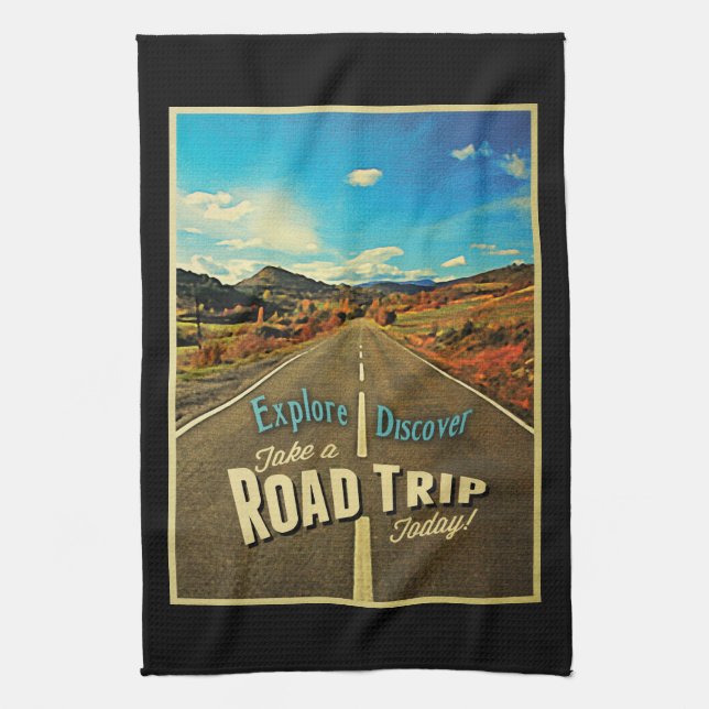 Road Trip Kitchen Towel (Vertical)