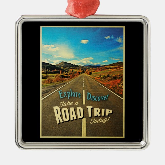 Road Trip Metal Ornament (Front)