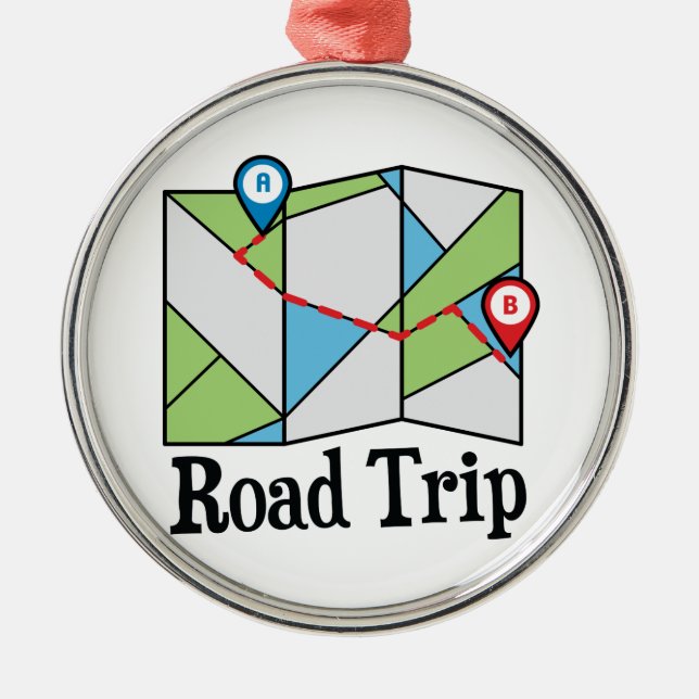 Road Trip Metal Ornament (Front)
