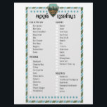 Road Trip Packing Essentials List Letterhead<br><div class="desc">Use this editable packing list as a guide for your next road trip. The categories and list items can all be edited to suit your travel plans. There is space on the left for a 3-hole punch so you can add it to your travel binder.</div>