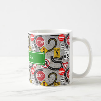 Road Trip Personalized Street Name Coffee Mug
