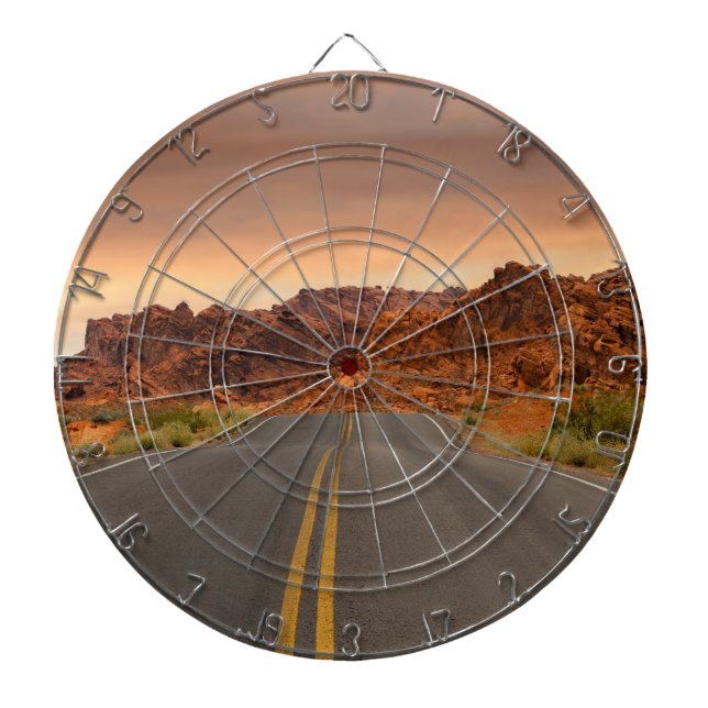 Road trip sunset dartboard (Front)