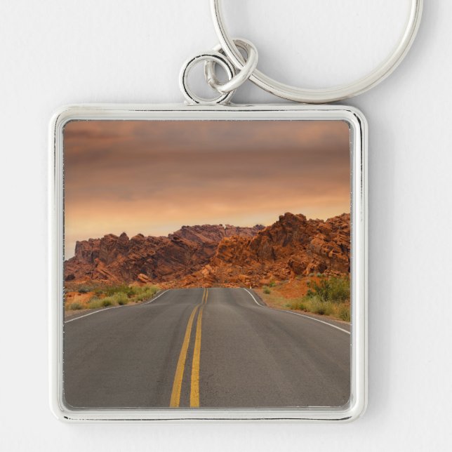 Road trip sunset keychain (Front)