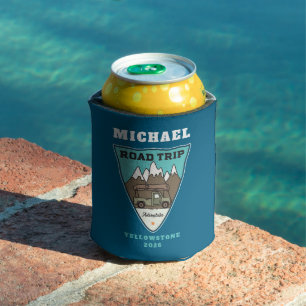 Road Trip Travel Personalized Can Coolers