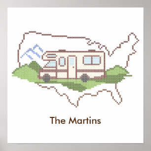 Road Trip USA Poster