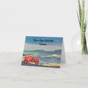 Road Trip Vacation Black Family Thank You Card