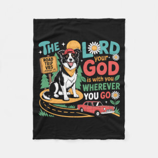 Road Trip Vbs 2026 Christian Dog Bible Theme Fleece Blanket