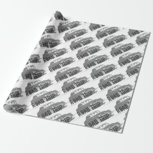 Road Trip Vintage Car Wrapping Paper