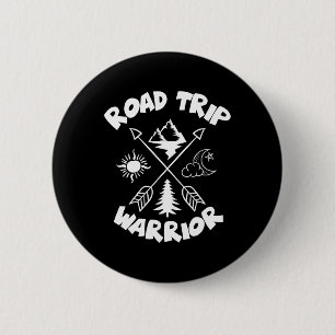Road Trip Warrior Family Shirt For Family Vacation 2 Inch Round Button