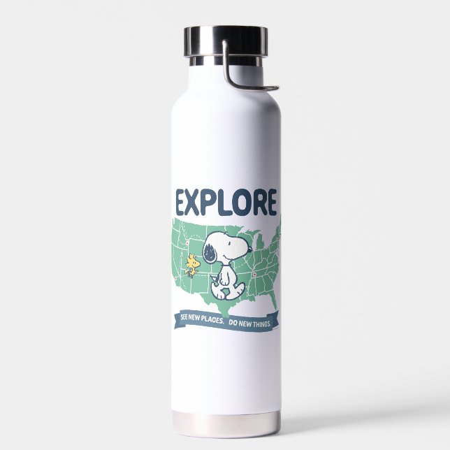 Road Trippin | Peanuts Explore Water Bottle (Left)