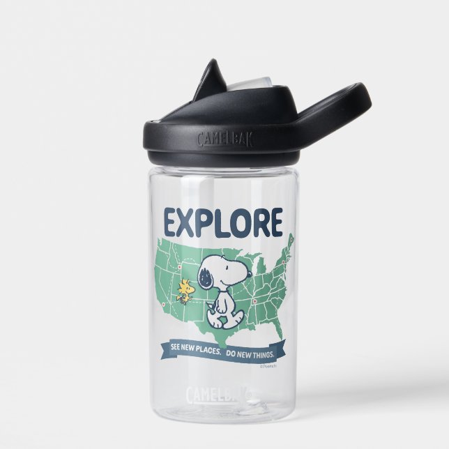 Road Trippin | Peanuts Explore Water Bottle (Left)