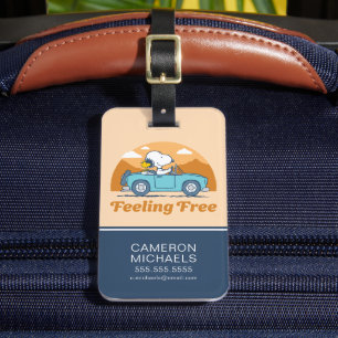 Road Trippin Peanuts Feeling Free Luggage Tag