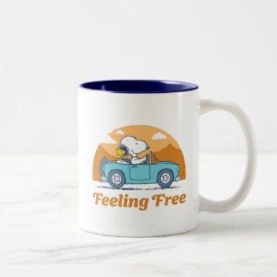 Road Trippin Peanuts Feeling Free Two-Tone Coffee Mug