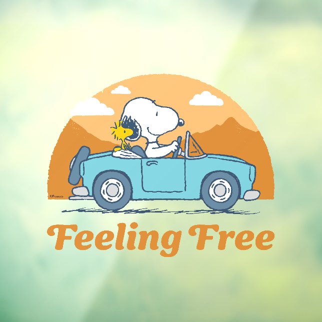 Road Trippin | Peanuts Feeling Free Window Cling (Sheet 3)