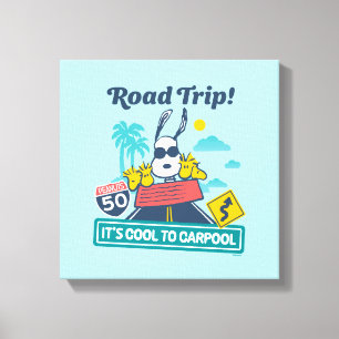 Road Trippin   Peanuts It's Cool To Carpool Canvas Print