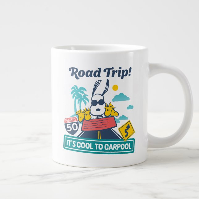 Road Trippin | Peanuts It's Cool To Carpool Large Coffee Mug (Right)