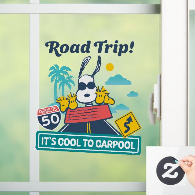 Road Trippin | Peanuts It's Cool To Carpool Window Cling (Home)