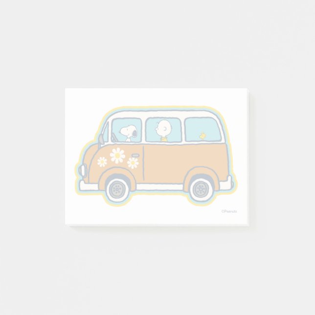 Road Trippin | Peanuts Road Trip Van Post-it Notes (Front)