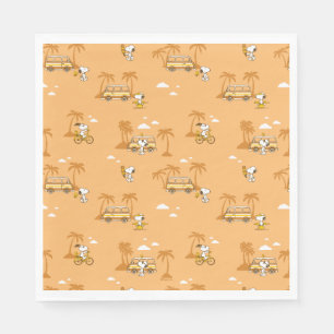 Road Trippin   Peanuts Snoopy Beach Pattern Napkin