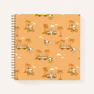 Road Trippin   Peanuts Snoopy Beach Pattern Notebook