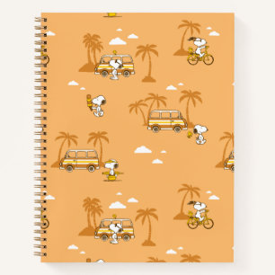 Road Trippin   Peanuts Snoopy Beach Pattern Notebook