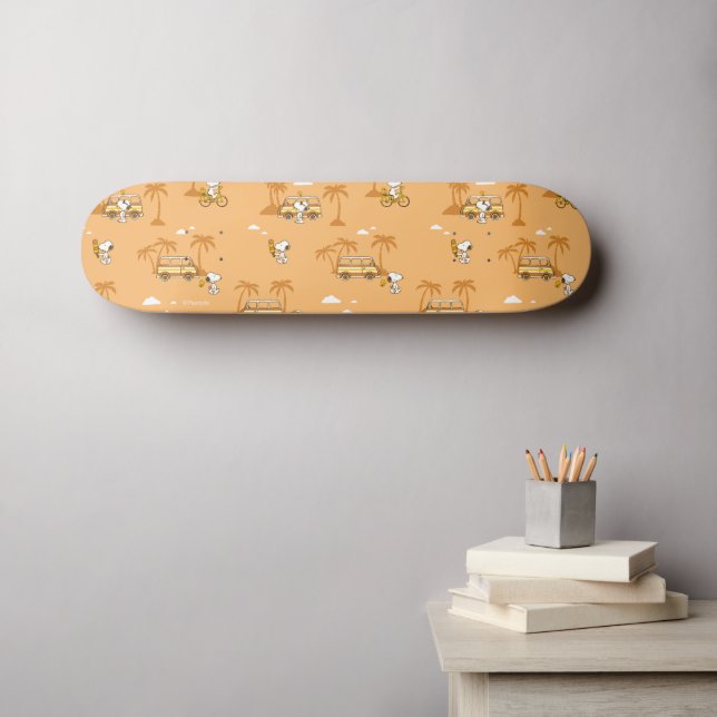 Road Trippin | Peanuts Snoopy Beach Pattern Skateboard (Wall Art (Horz))