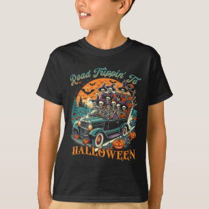 Road Trippin' To Halloween Summer Skeleton Road Ca T-Shirt