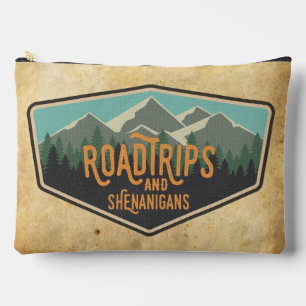 Road Trips & Shenanigans Outdoor Patch Zipper Bag