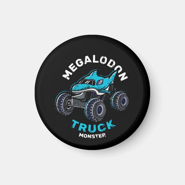 road truck design illustration magnet (Front)