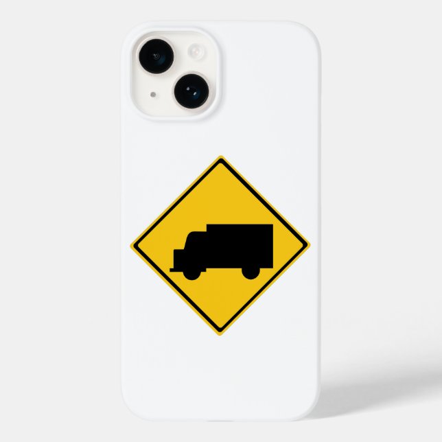 Road Truck Warning Sign Case-Mate iPhone Case (Back)
