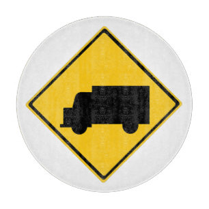 Road Truck Warning Sign Cutting Board