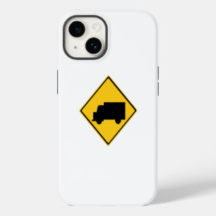 Road Truck Warning Sign iPhone 14 Case